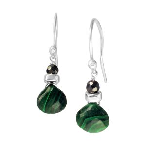 Perfume Bottle malachite earrings