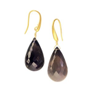 Smoky quartz earrings